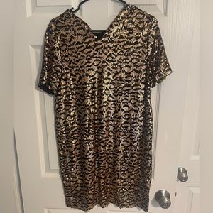 Zara - Leopard - Sequin Dress - Size Medium